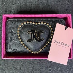 Juicy Couture Love Never Dies Bifold  Liquorice and Gold Bifold Wallet